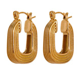 Textured Geometric Hoop Earrings