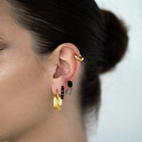 Textured Geometric Hoop Earrings