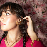 Waffle Statement Earrings