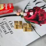 Waffle Statement Earrings