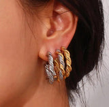 XL Twist Hoop Earrings - Gold