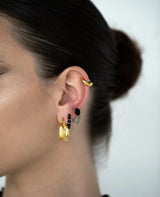 Zeus Hoop Earrings- Black