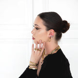 Zeus Hoop Earrings- Black